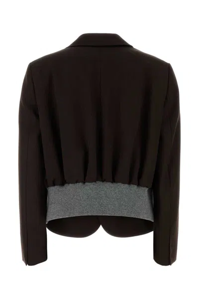 Loewe Chocolate Wool Blazer In Brown