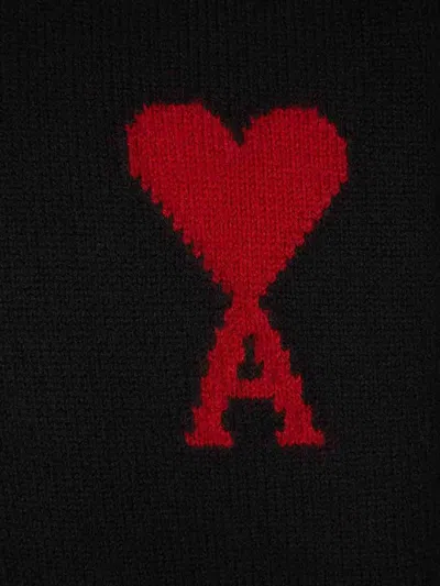 Ami Alexandre Mattiussi Ami Paris Ami De Coeur Sweater In Black
