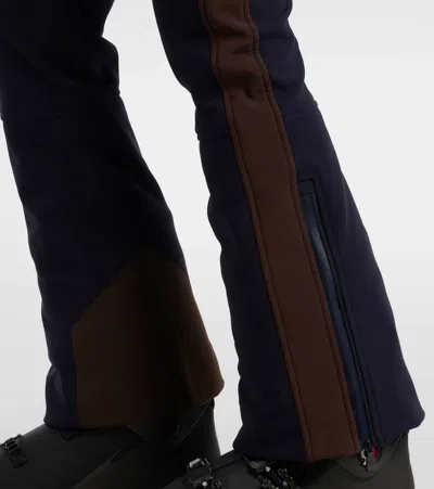 Moncler Logo Belted Ski Suit In Blue