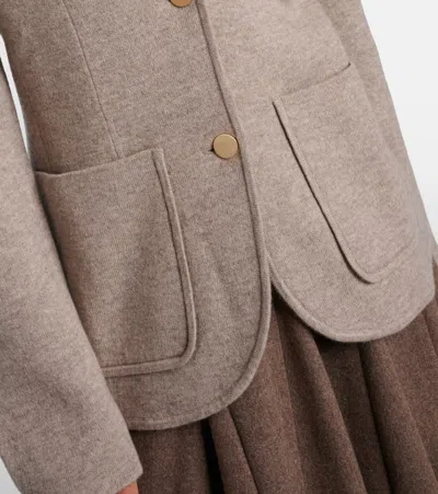 Jardin Des Orangers Wool And Cashmere Blazer In Brown
