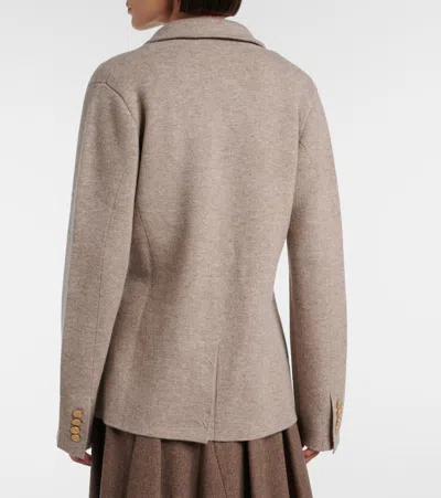 Jardin Des Orangers Wool And Cashmere Blazer In Brown