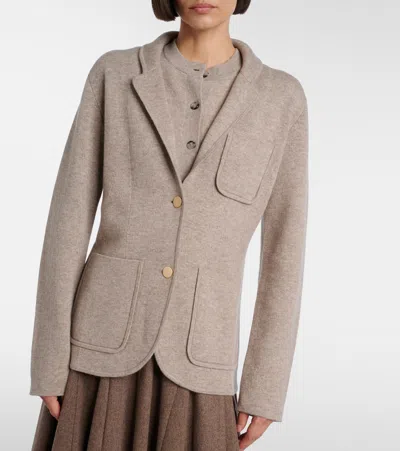 Jardin Des Orangers Wool And Cashmere Blazer In Brown