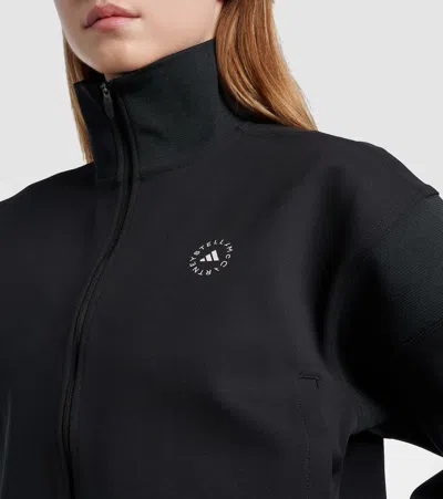 Adidas By Stella Mccartney Cropped Track Jacket In Black