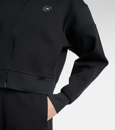 Adidas By Stella Mccartney Cropped Track Jacket In Black