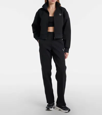Adidas By Stella Mccartney Cropped Track Jacket In Black