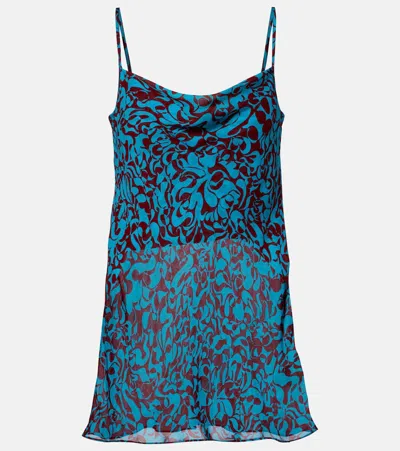 Dries Van Noten Printed Top In Blue