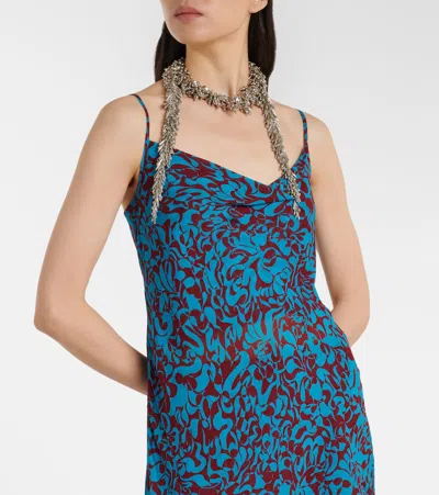 Dries Van Noten Printed Top In Blue