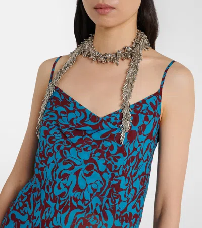 Dries Van Noten Printed Top In Blue