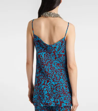 Dries Van Noten Printed Top In Blue