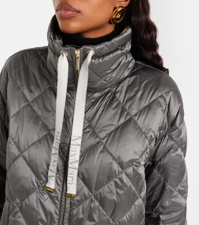 Max Mara The Cube Technical Puffer Jacket In Gray