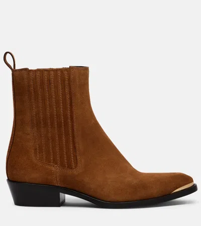 Isabel Marant Delano 35 Suede Ankle Boots In Brown