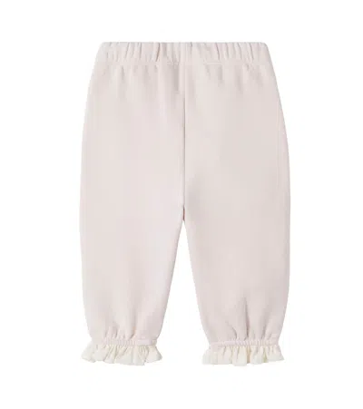 Donsje Baby Suzein Embroidered Cotton Sweatpants In Neutral