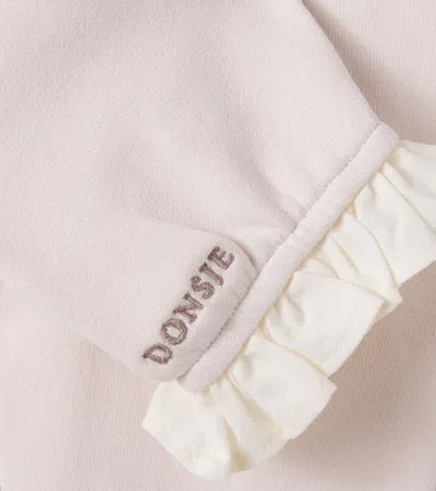 Donsje Baby Suzein Embroidered Cotton Sweatpants In Neutral