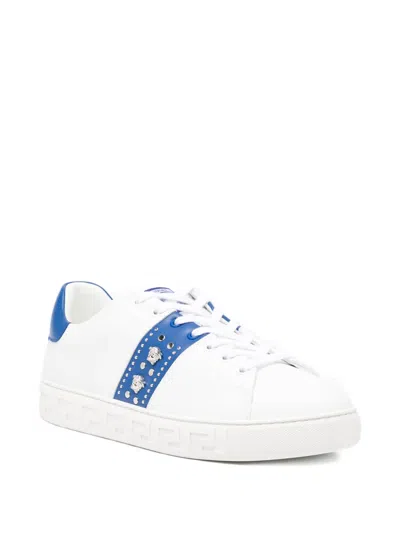 Versace Studded Trainers In White