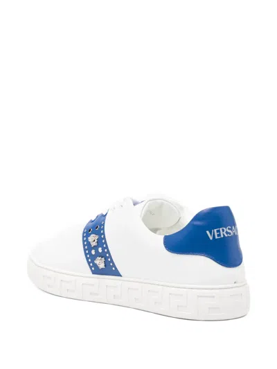 Versace Studded Trainers In White