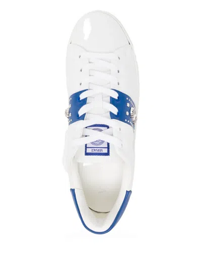 Versace Studded Trainers In White