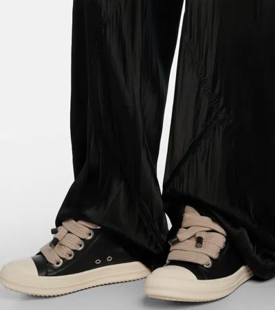 Rick Owens Jumbolace Leather Sneakers In Black