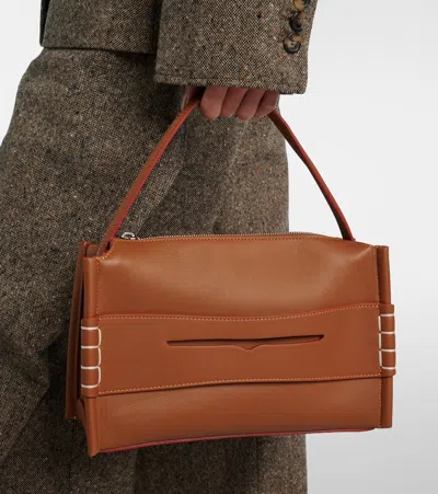 Jw Anderson Small Loafer Crossbody Bag Adjustable Strap In Brown