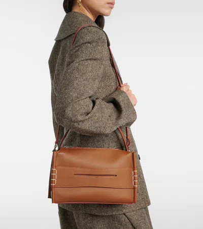 Jw Anderson Small Loafer Crossbody Bag Adjustable Strap In Brown