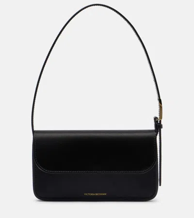 Victoria Beckham Dorian Mini Leather-trimmed Shoulder Bag In Black