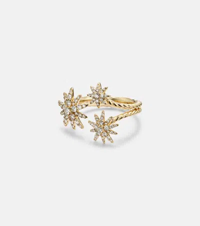 David Yurman Starburst 18kt Gold Ring With Diamonds In Gold