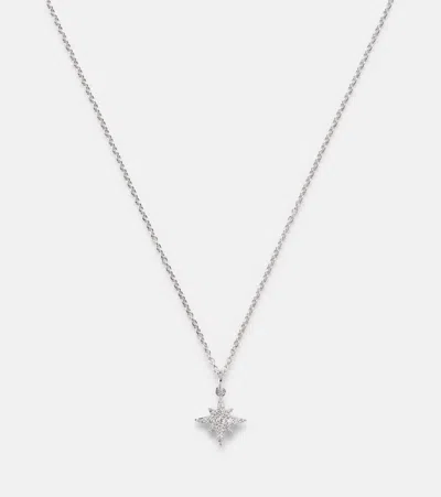 Stone And Strand Northern Star 14kt White Gold Necklace With Diamonds In Silver
