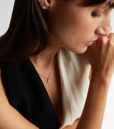 Stone And Strand Northern Star 14kt White Gold Necklace With Diamonds In Silver