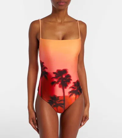 Simkhai Printed Swimsuit In Multi