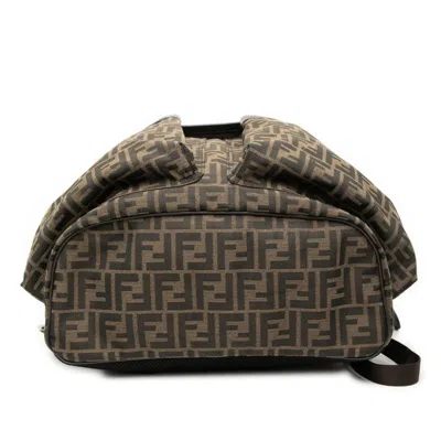 Pre-owned Fendi Brown Canvas Leather Shoulder Bag ()