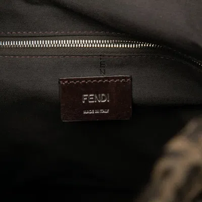 Pre-owned Fendi Brown Canvas Leather Shoulder Bag ()