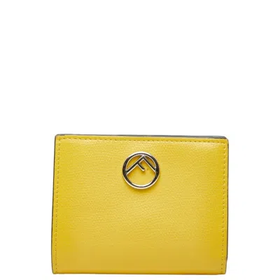 Pre-owned Fendi Yellow Leather Wallet (bi-fold) ()