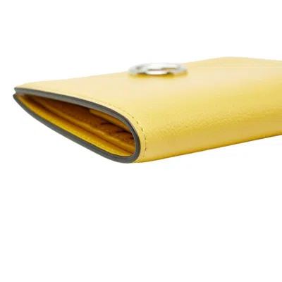 Pre-owned Fendi Yellow Leather Wallet (bi-fold) ()
