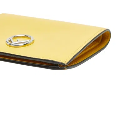 Pre-owned Fendi Yellow Leather Wallet (bi-fold) ()