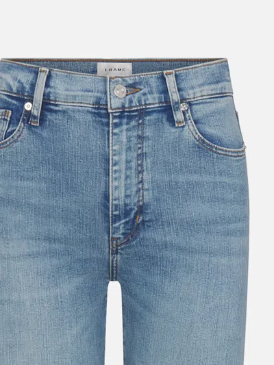Frame Whiskered Five-pocket Jeans In White