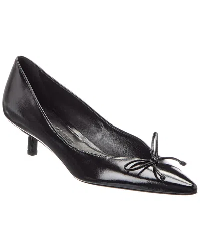 Jacquemus The Low Tourni Leather Pump In Black