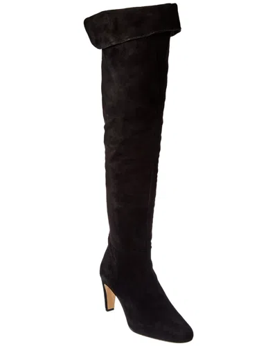 L'agence Charlotte Suede Over-the-knee Boot In Black