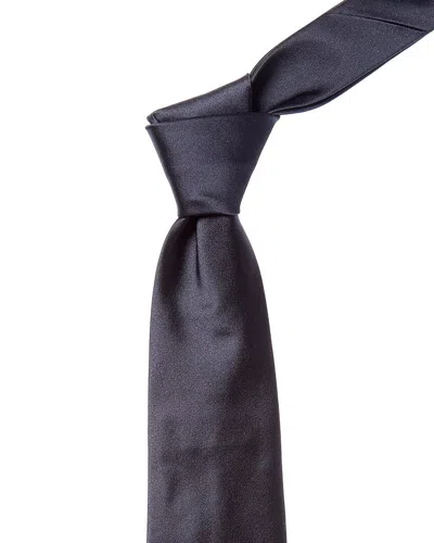 Canali Navy Silk Tie In Blue