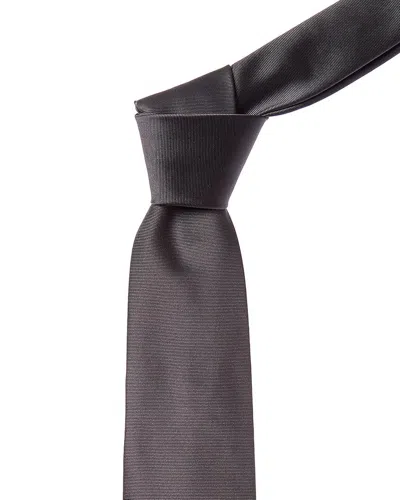 Canali Brown Silk Tie In Gray