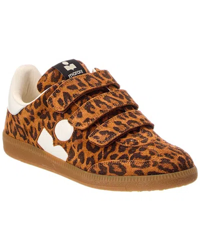 Isabel Marant Printed Suede Sneakers In Animal Print