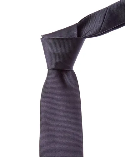 Canali Navy Silk Tie In Blue