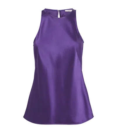 Joseph Satin Ritz Sleeveless Top In Purple