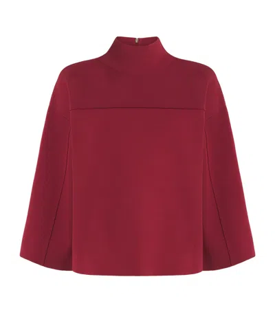 Joseph Milano-knit Larrey Compact Sweater In Burgundy