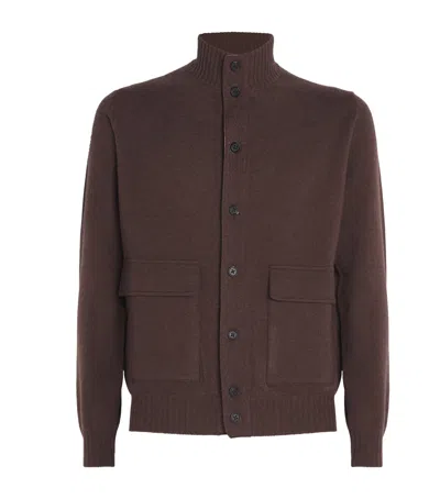 Fioroni Cashmere Cashmere Cardigan In Brown