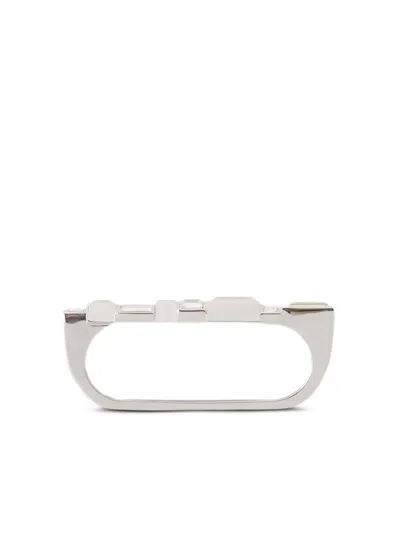 Lanvin Geometric Metals Ring In Silver