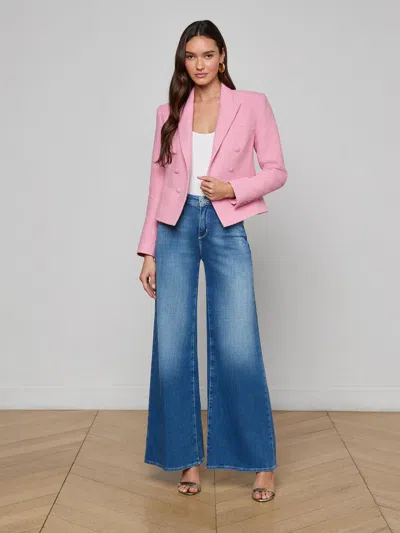 L'agence Brooke Tweed Blazer In Pink