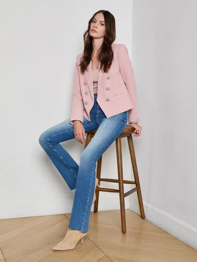 L'agence Brooke Open-front Blazer In Pink