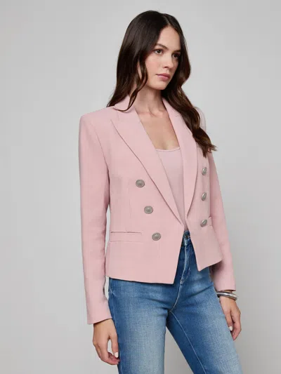L'agence Brooke Open-front Blazer In Pink