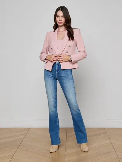 L'agence Brooke Open-front Blazer In Pink