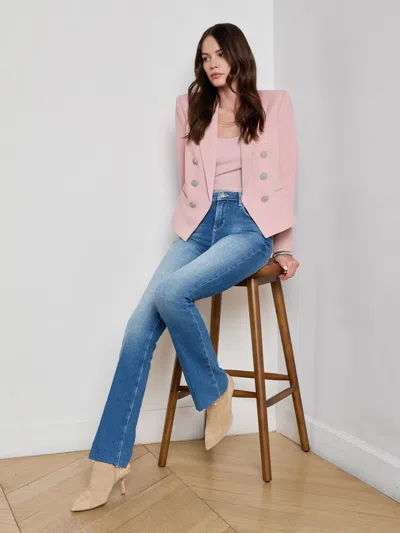 L'agence Brooke Open-front Blazer In Pink