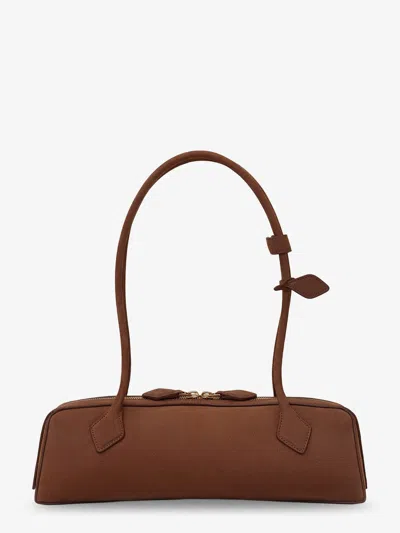Alaïa Alaia Women Borsa A Spalla Teckel Medium In Suede In Brown